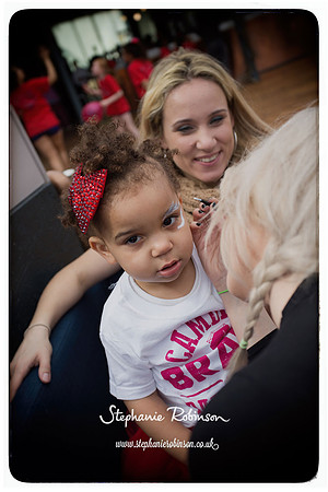 Little girl getting face painted