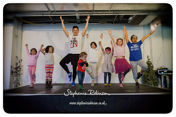 Camden Yoga Bugs on stage at #moveitcamden